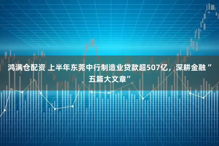 鸿满仓配资 上半年东莞中行制造业贷款超507亿，深耕金融“五篇大文章”