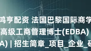 鸿亨配资 法国巴黎国际商学院(ICD)高级工商管理博士(EDBA) | 招生简章_项目_企业_研究人员