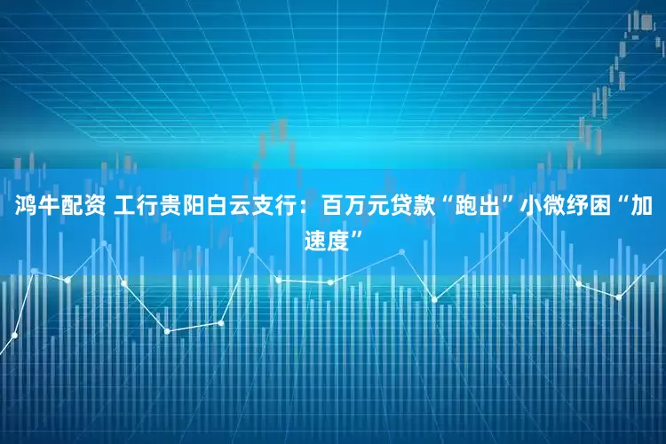 鸿牛配资 工行贵阳白云支行：百万元贷款“跑出”小微纾困“加速度”